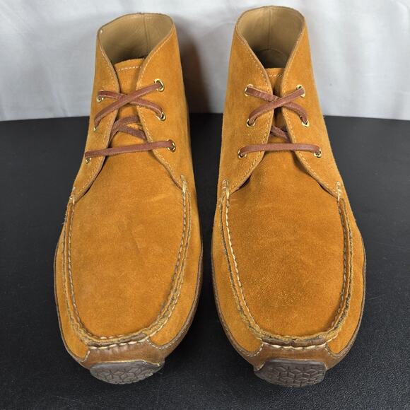 Cole Haan Shoes Mens Size 11 Tan Suede Chukka Moc Toe Driving Lace Up C13104 - Picture 6 of 11